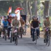 Gowes bareng Kapolres dan Dandim 0810 Nganjuk