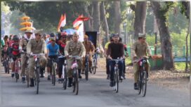 Gowes bareng Kapolres dan Dandim 0810 Nganjuk